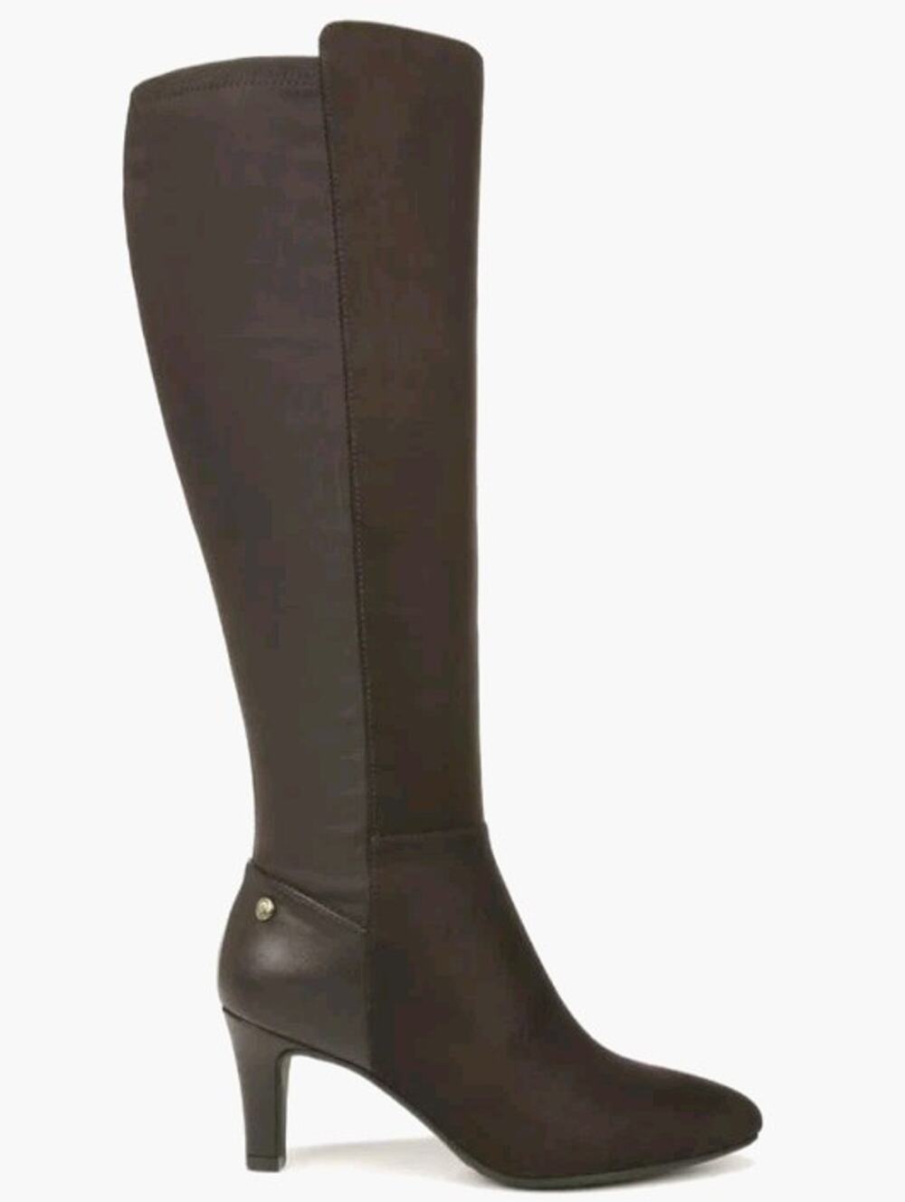 LifeStride Guild ~Woman Size 9.5W~ Brown Knee High Dress Boots Microsuede NWOB.